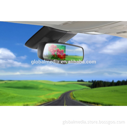 Car rear view mirror with Navigation/gps and Adjustable parking lines